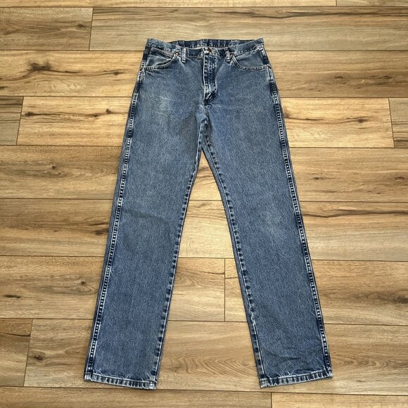 Men's Wrangler Western Denim Jeans SZ 32x34 Blue Cotton 1013MWZGK Cowboy - Picture 1 of 12